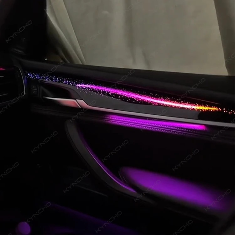 For BMW X6 F16 64 Colors LED Car Ambient Light Kit Dream color RGB Bluetooth App Control Symphony Auto Interior Lighting