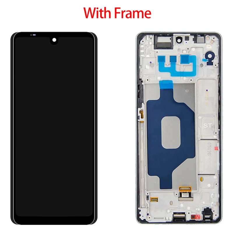 LCD For LG Stylo 6 Display Touch Digitizer Assembly Q730 Screen with Frame Replacement Parts Silver Blue Black