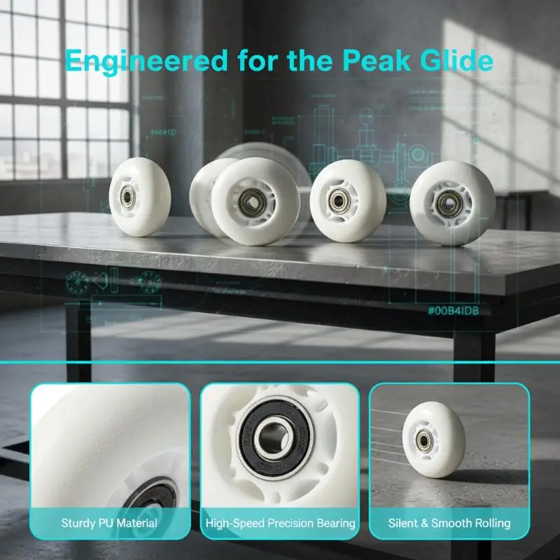 

64/70/72MM Outdoor Inline Hockey Skate Wheels High Elasticity With Bearing Wheels For Skates Roller Skates Luggage