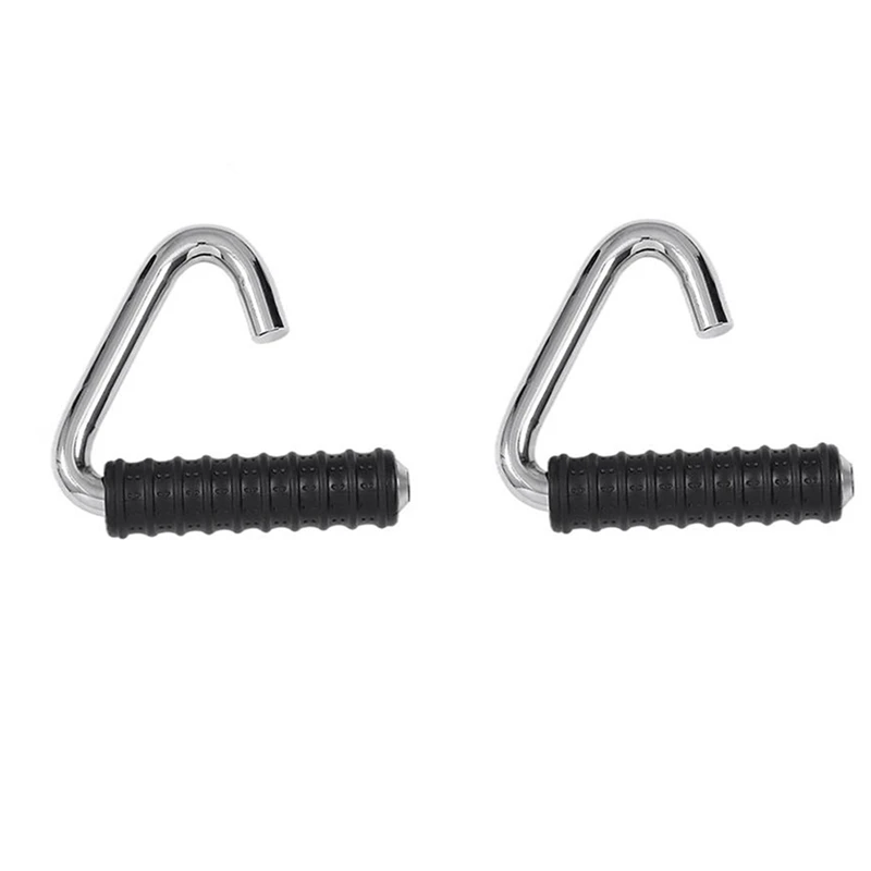 2PCS Gym Resistance Handle Grip For DIY Pulley Cable Machine Lat Pull Down Biceps Triceps For Gym Fitness Easy To Use Black