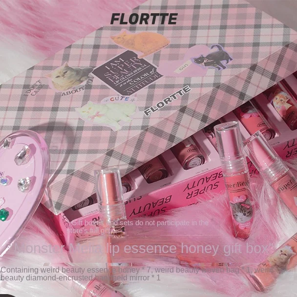 Flortte/Floria Vreemde Schoonheid Lip Essence Lip Glazuur Lip Make-Up Geschenkdoos