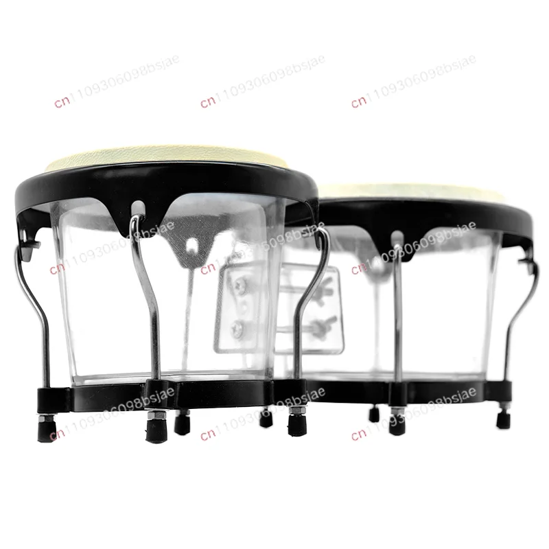 Beatello Acrylic Drum Cavity Color Available 1-Pcs Bongo Drum Sheepskin Drumhead With A Tuning Wrench For Beginners