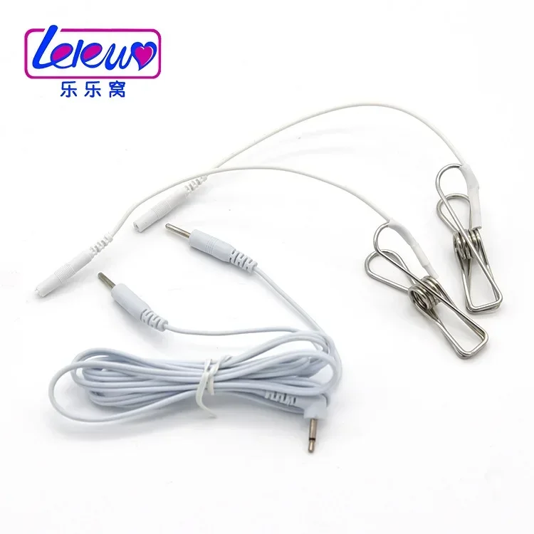 BDSM Electric Shock Nipple Clamps Breast Massage Electrical Stimulate Accessory Medical Themed Toys Sex Toys For Women