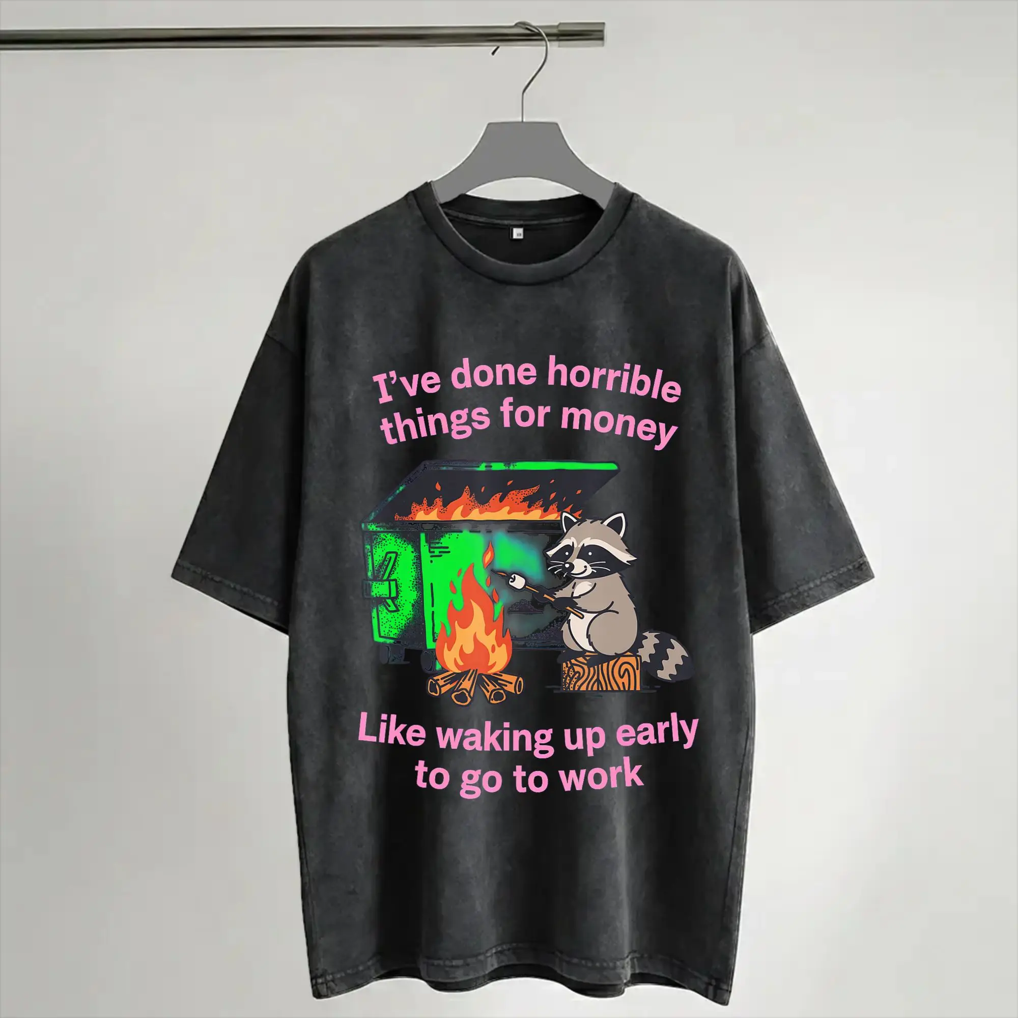 I've Done Horrible Things for Money Merch Washed T Shirt for Men Women Streetwear Hip Hop T-Shirt Summer  Tees Short Sleeve