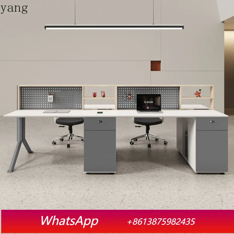 

LMM simple modern double four-person hole board hanging board storage screen table and chair combination