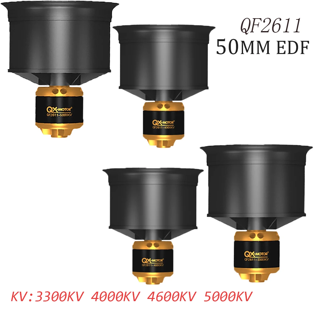 QX-MOTOR 12 ostrzy wentylator kanałowy 50mm EDF z QF2611 3300/4000/4600/5000KV 3S 4S bezszczotkowy silnik do Model RC części