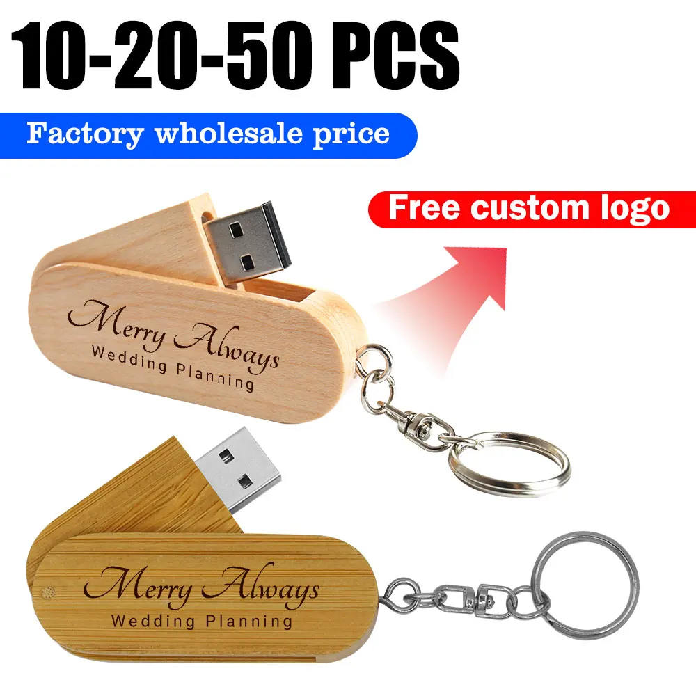 

10/20/50 шт./лот деревянный USB-накопитель 2.0 Pen Drive 4 ГБ 8 ГБ 16 ГБ 32 ГБ 64 ГБ брелок-накопитель с индивидуальным логотипом для фото