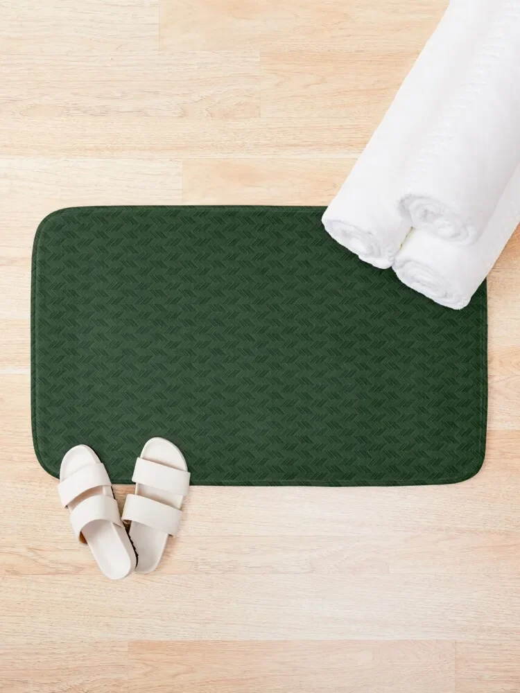 Solid dark green textured background. Bath Mat Non-Slip Bathroom Bathroom Deco For Hallway On The Floor Mat