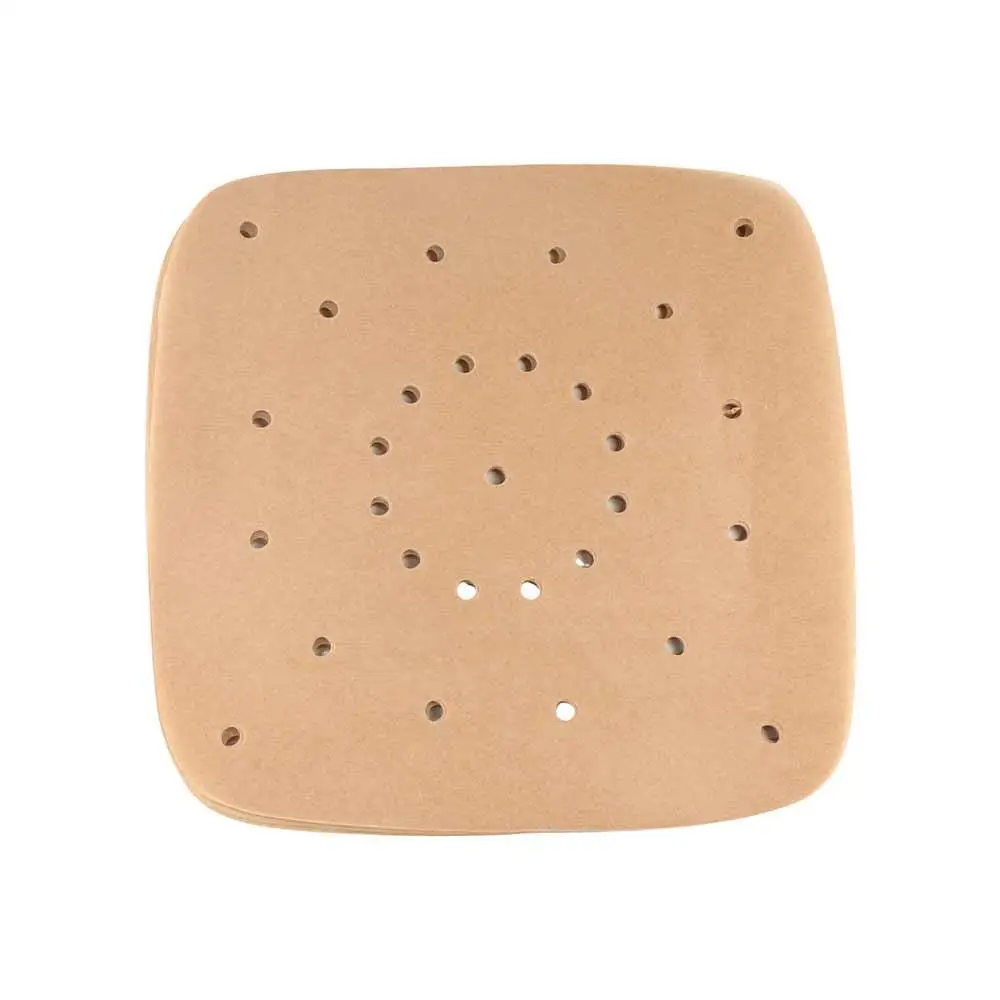 100pcs Square Round Rectangular Air Fryer Paper with Holes Parchment Food Disposable Paper Liner Non-Stick