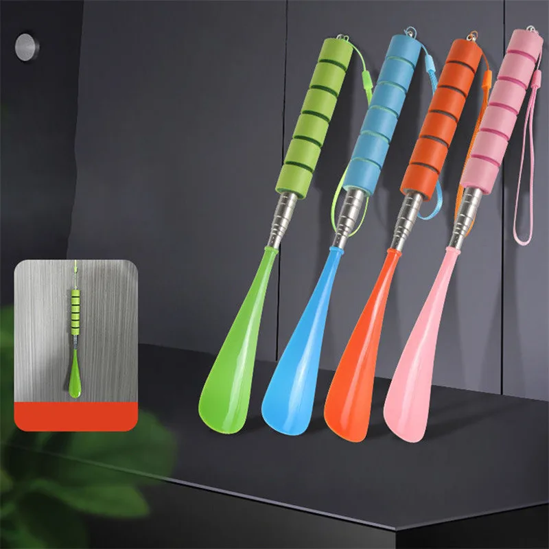 Shoehorn Long Handle 29cm-70cm Telescoping Metal Portable Long Handle Shoes Horn Assist in shoe lifting for Men Women Kids Shoes