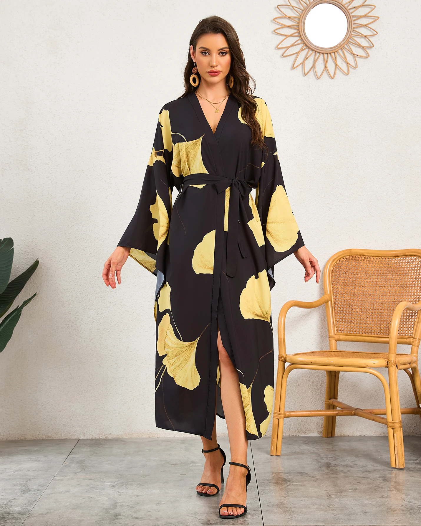 

Women's Kaftan Dresses, Colorful Print Mrs Roper Caftan, Bathing Suit Cover Ups Beach Dresses