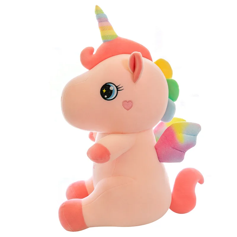 Unicorn Plush Toy Rainbow Pony Soft Skin friendly Unicorn Doll Children\'s Toy Birthday Gift Plush Unicorn with Wings