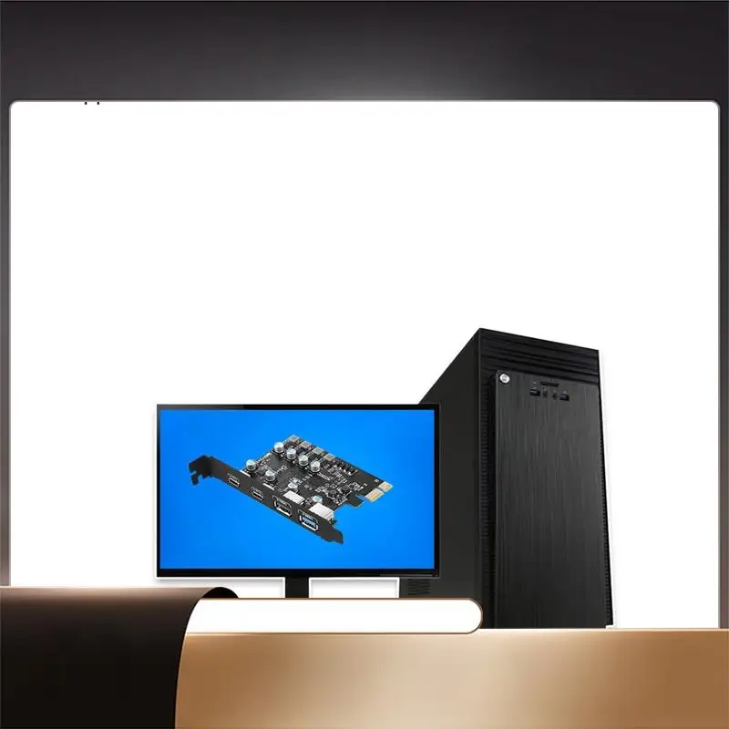 4 Ports PCIE To USB 3.0 Expansion Card PCI Express Adapter Card For Desktop PC , Support Windowsxp/7/8/10-X64A