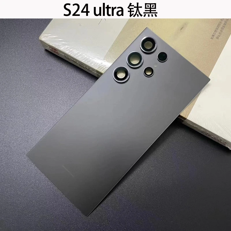 Glazen achterkant voor Samsung S24 Ultra 5G Achterdeur Vervanging Harde batterijbehuizing Achterbehuizing
