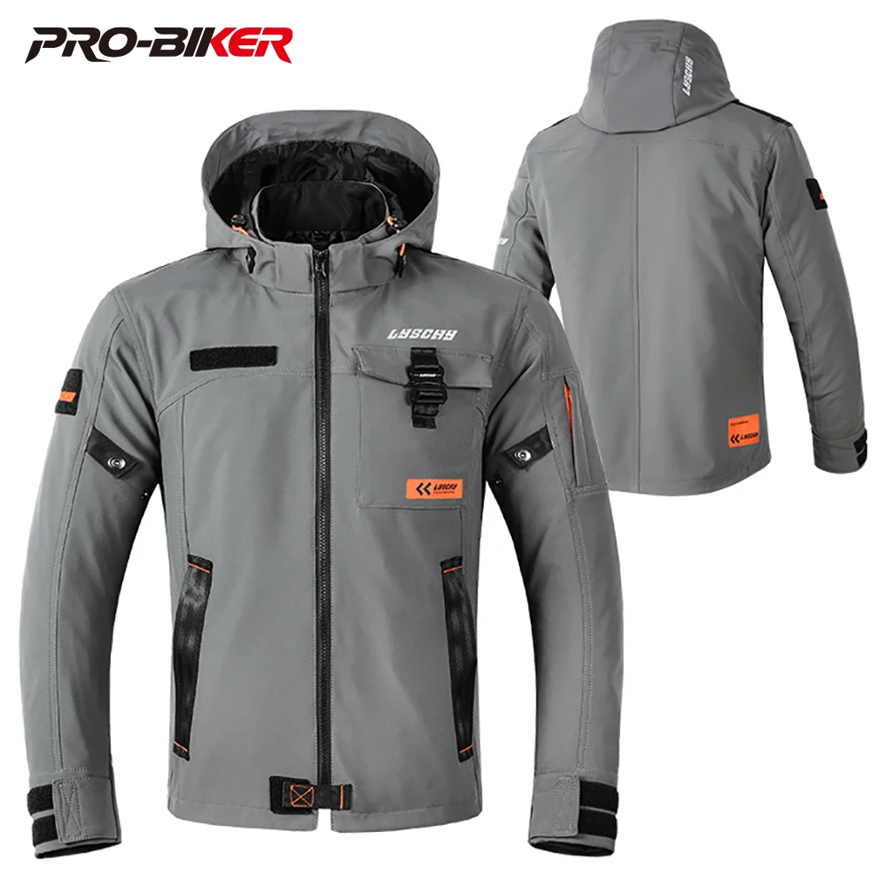 

LYSCHY Motorcycle Wear Waterproof Jacket For Men And Women Commuter Cycling Casual Biker Jacket Four Seasons