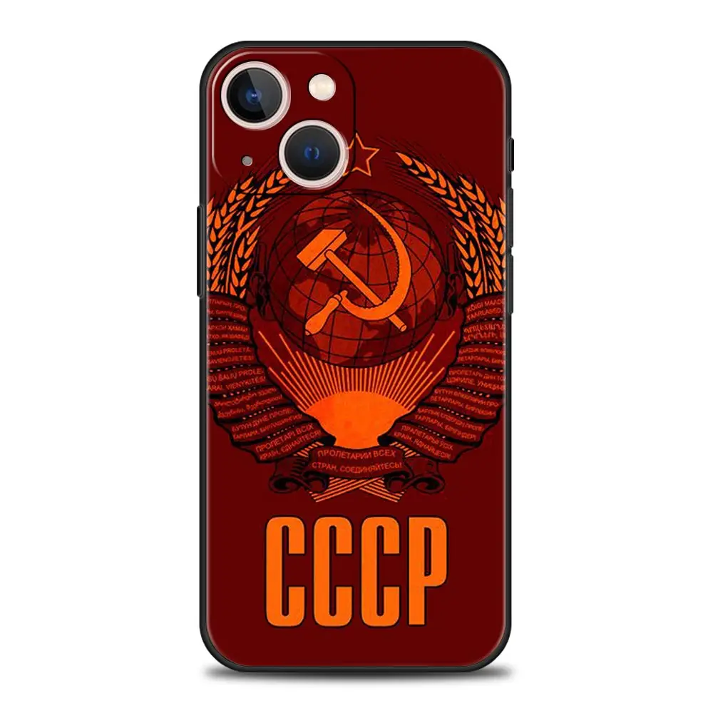 Vintage USSR CCCP Luxury Phone Case For iPhone 15 16 14 13 12 11 Pro Max 7 8 Plus Shell iPhone X XR XS Max SE Cover Fundas