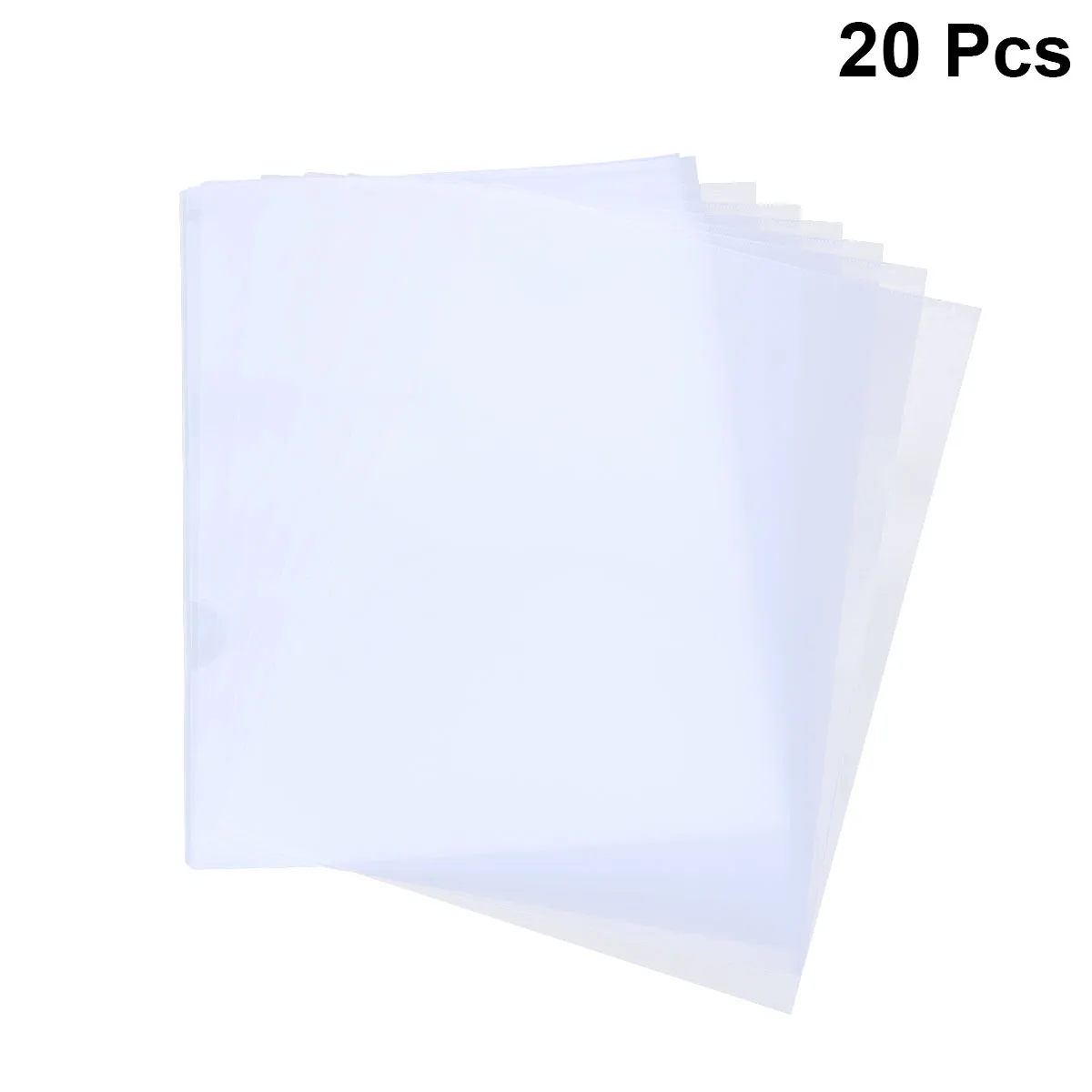 

20pcs Clear Document Folder A4 Size Lightweight Transparent File Organizer School Office Supplies Plastic Document Sleeve