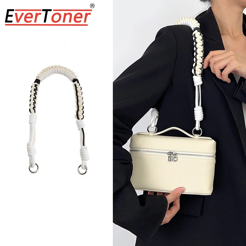 EverToner Leather shoulder strap For Lo-o Pi-na Bag Crossbody Replacement Handwoven Strap Bag Accessories
