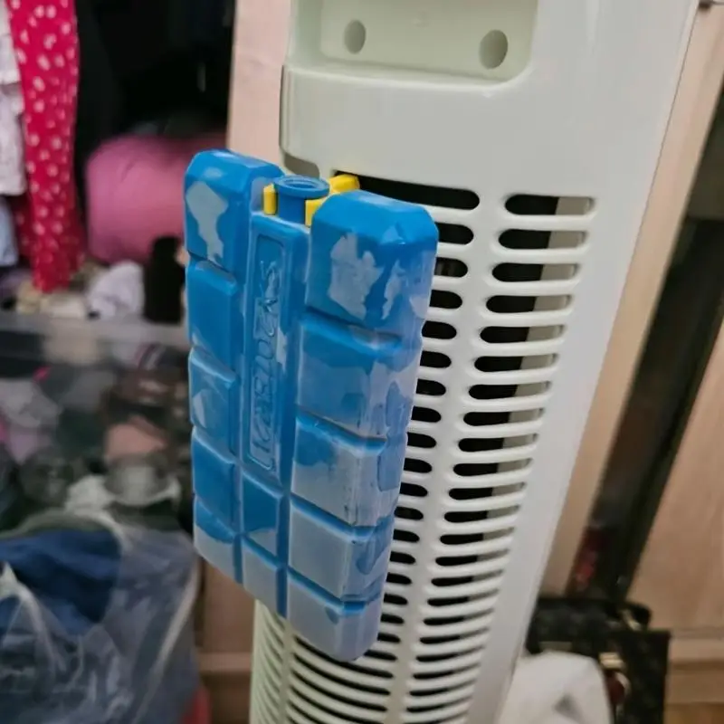 4 Stück Lüfterclips, wiederverwendbare Eisbeutel-Befestigungsklammern, universelle, an Lüfter montierte Eisbeutelhalter, geeignet für Luftkühlung, Sommer – Detail 6