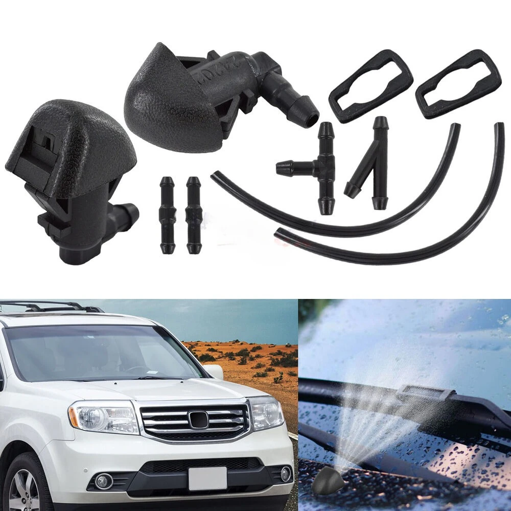 For Honda Pilot 2009-2015 Windshield Hood Nozzle Wiper Spray Kit 76810-SZA-A01ZA