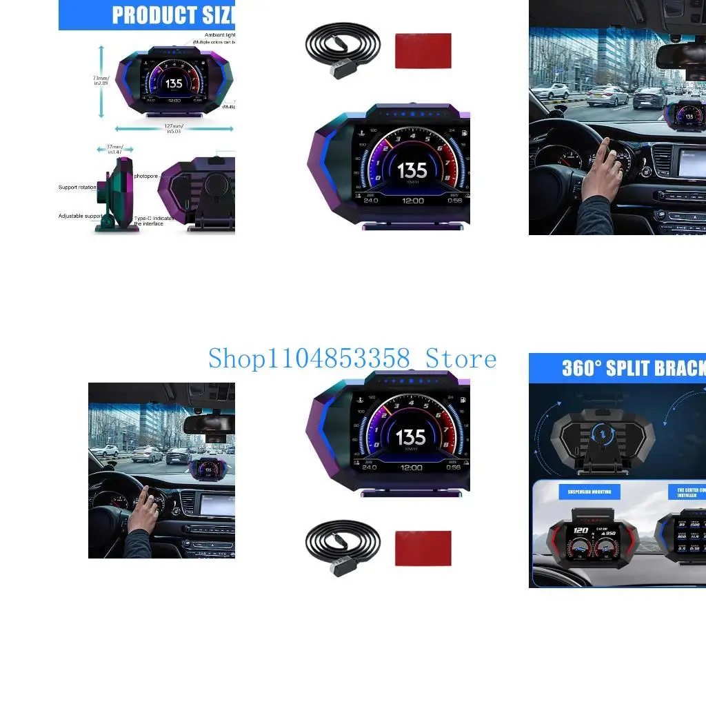 

652F Advanced OBD Speed And Meter Featuring Multifunctional LCD Screen Dashboard Instrument for Various Driving Need