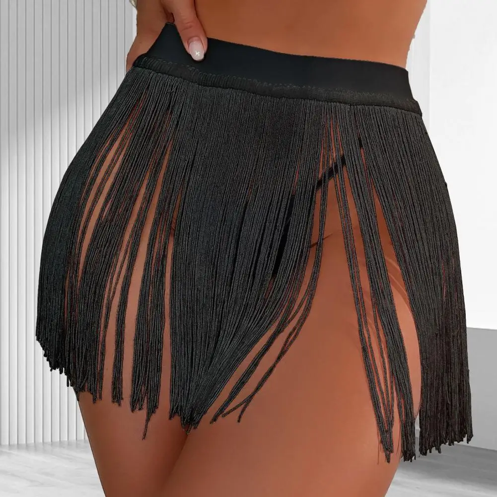 Women Sexy Beach Skirt High Waist Tassels Skirt Summer Solid Color Fringe Mini Skirt Party Costume Clubwear Короткая Юбка 수술 스커트