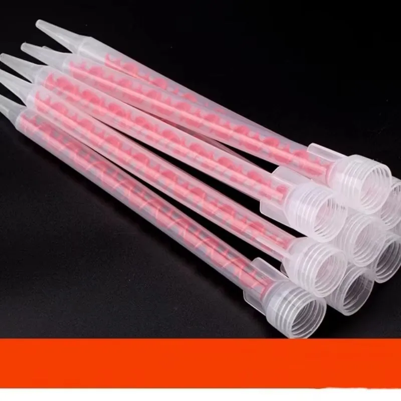 10 Pieces Plastic Static Mixing Nozzle, Two-Component Glue Mixing Dispenser, Special Glue Nozzle for Caulking Agent Tools
