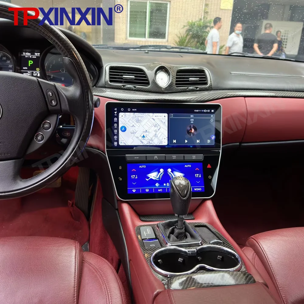 

Auto Andriod GPS Navi AC Climate Dual Screen For Maserati GranTurismo GT 2007-2015 Car Radio Carplay Head Unit Multimedia Player