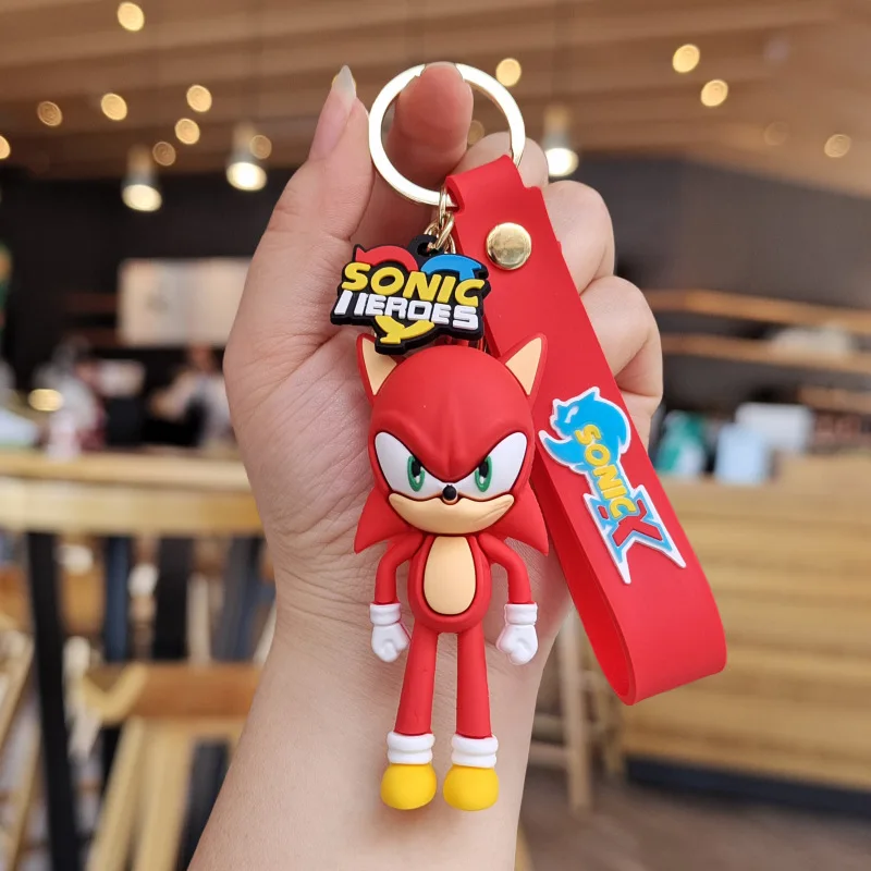 الكرتون سوبر سونيك المفاتيح الإبداعية دمية لعبة لعبة شخصية القنفذ الظل عمل دمية حقيبة مدرسية قلادة هدية للأولاد #4