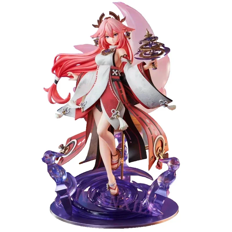 

25cm Genshin Impact Yae Miko Figure Game Peripherals Sexy Girl PVC Action Figurine Kids Toys Statue Model Collectible Ornaments