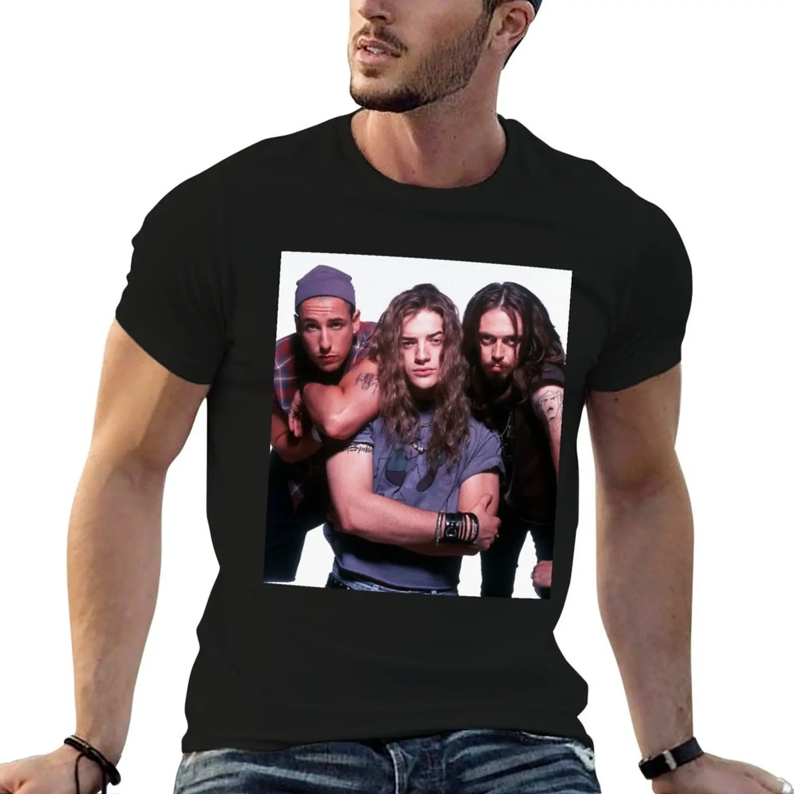Brendan Fraser, Adam Sandler, Steve Buscemi T-Shirt Lightweight Basic Short Sleeve Shirt