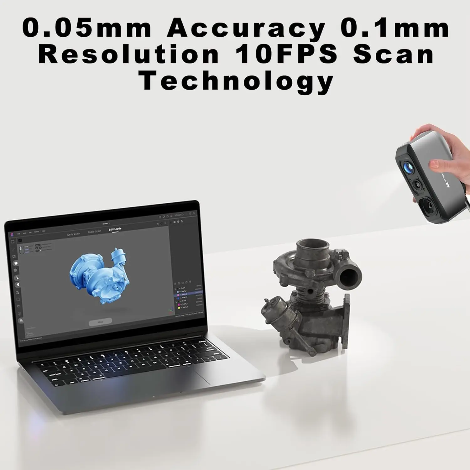 Imagem -02 - Scanner Portátil Moose Lite Acessórios para Impressora 3d Nir Light Tecnologia de Rastreamento Visual ai Impressão 3d