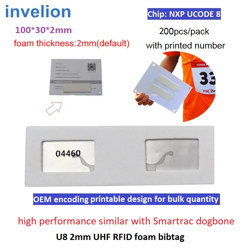 

500pcs/lot impinj monza R6 U8 chip passive uhf adhesive inlay epc long range 840-960 MHz uhf RFID tag label inlay sticker