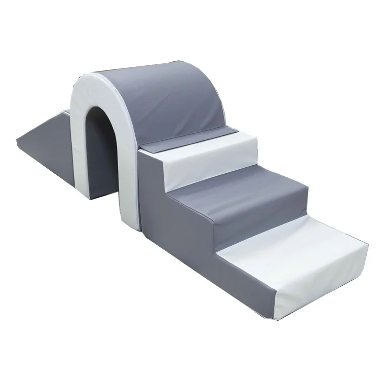 

Cheap White Soft Color Tunnel Soft Play Waterproof Phthalate Free Vinyl rainbow Bridge Soft Play Baby Toddler