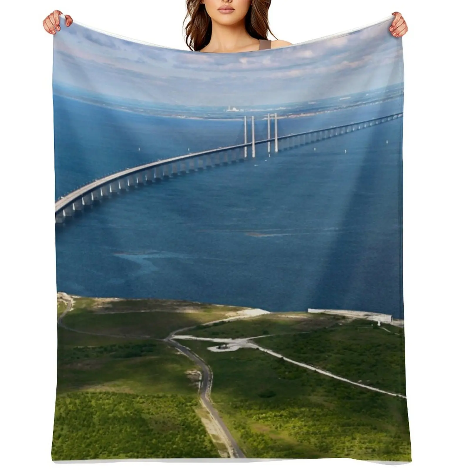 

Oresund Bridge Throw Blanket blankets and throws Luxury Large Flannels Blankets