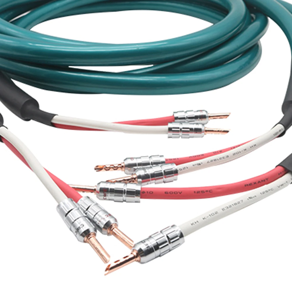hifi Ortofon speaker cable CMC pure red copper BFA banana to banana plug Hifi AMP CD player audio speaker Interconnect cable