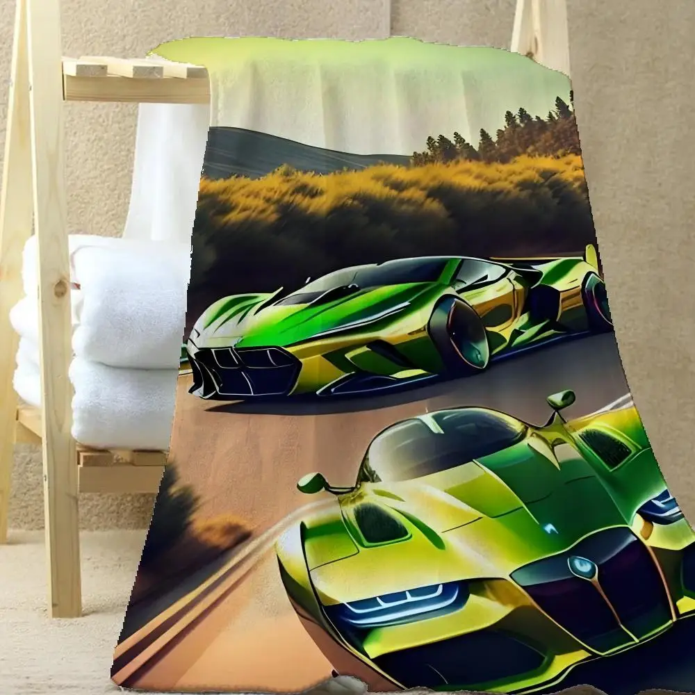 

Children's racing theme background Throw Blanket Aesthetic Art Flannel Blanket Portable Home Travel Camping Sofa Picnic Thicken