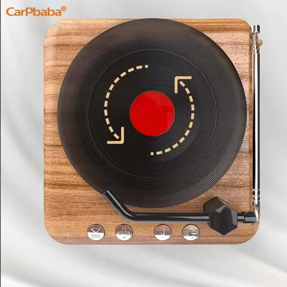 Portable Vintage Speaker Bluetooth Speaker Wireless Rotary Retro Portable Durable Vinyl Record Creative Player HIFI Stereo