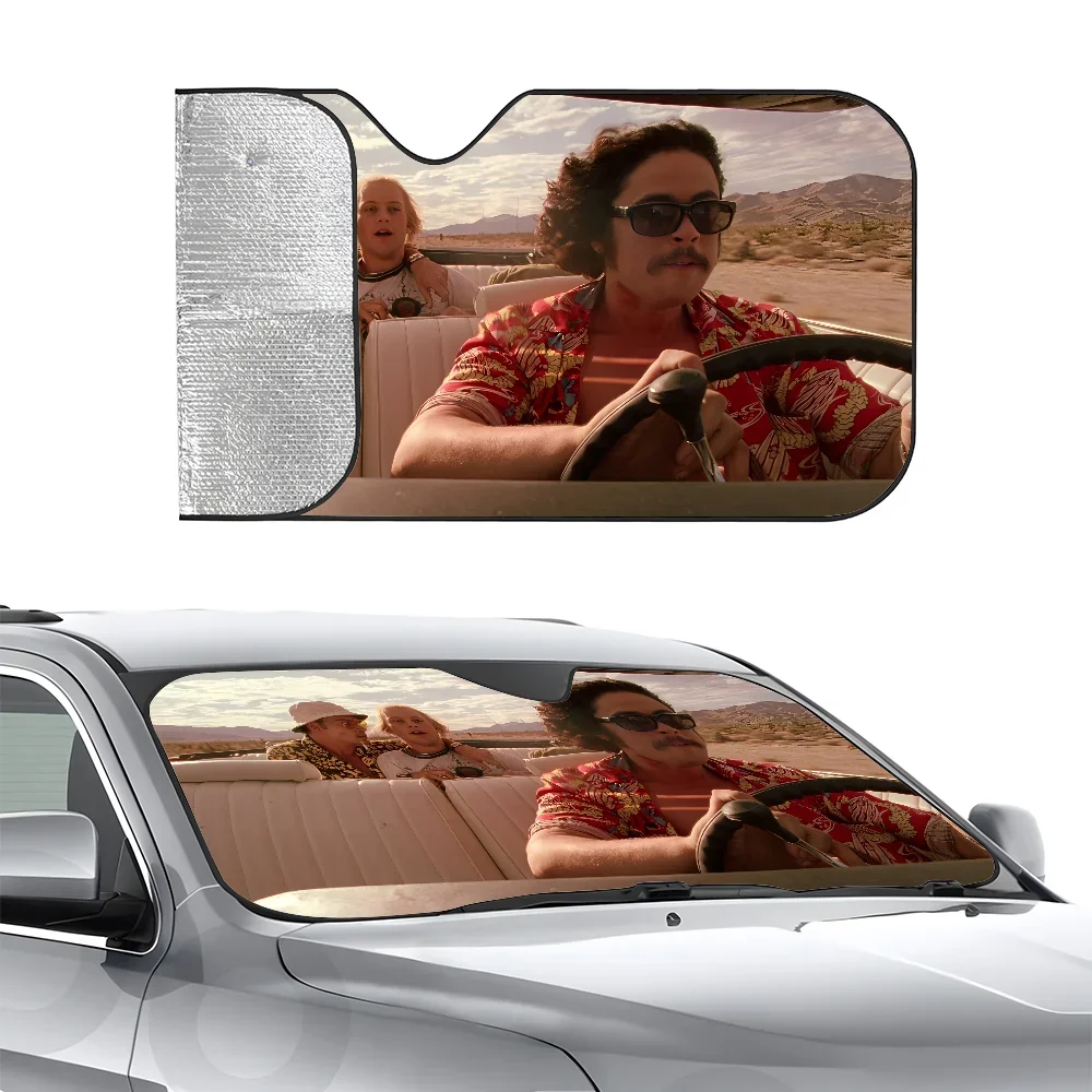 

Fear L-Loathing Las Vegas Car SunSha Heat-insulating Aluminum Film Windshield Sunshas UV Rays Blocks Car Sun Visor Protector