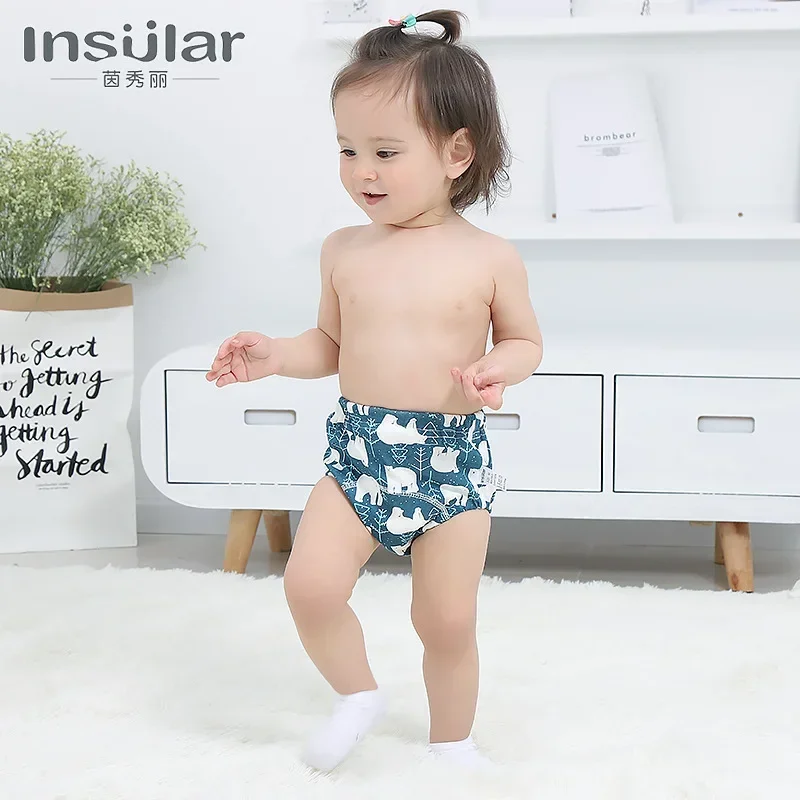 

2 Pieces by Training Pants New Children Study Diaper Underwear Infant Learning Panties Newborn Cartoon Diapers