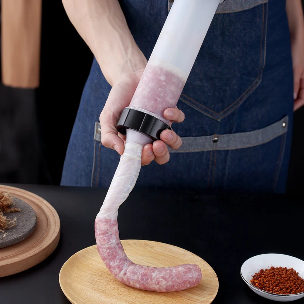 Sausage Maker Sausage Stuffer 30.2*10.6cm Hand-push Operation PP Stainless Steel Food-grade Plastic Construction
