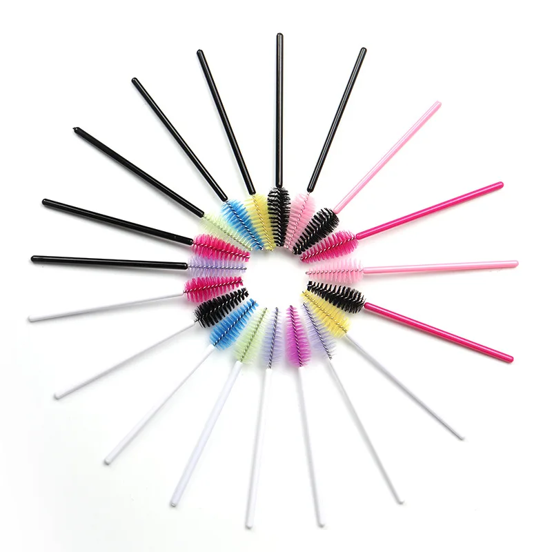 200Pcs Einweg Kristall Wimpern Pinsel Mascara Wands Applikator Pfropfen Augenbraue Kamm Wimpern Verlängerung Make-Up Schönheit Werkzeug