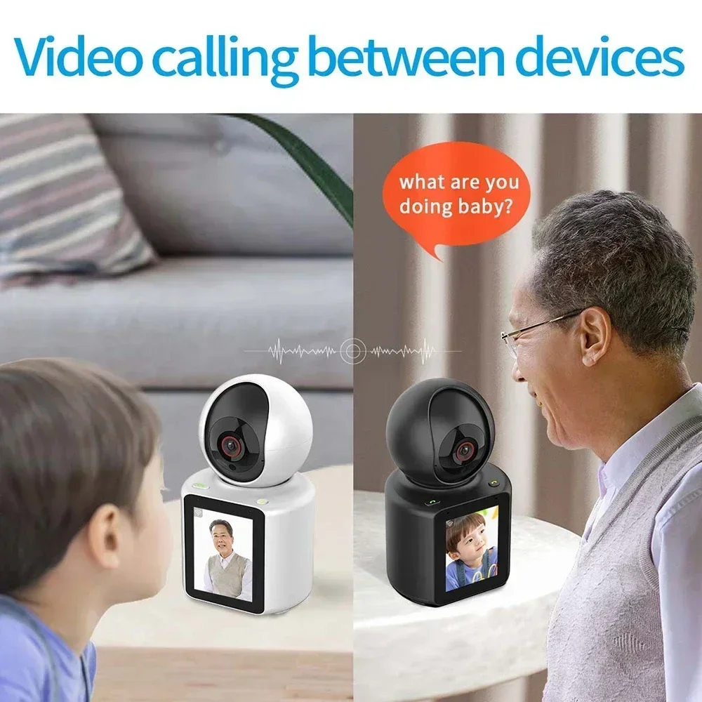 PEGATAH Intelligent WiFi Video Call Camera 2.8 inch IPS Screen FHD1080P One Click Video Call; Voice Assistant&Pushbutton Call