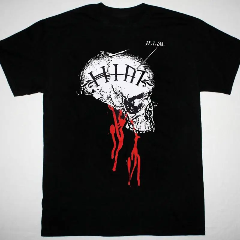 

HIM Band vtg черная футболка с коротким рукавом Все размеры 1U272