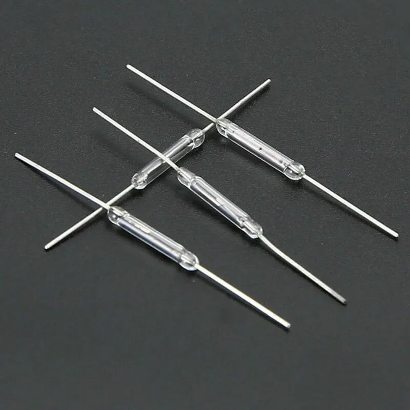10pcs nuovissimo interruttore magnetico reed originale interruttore reed a induzione 2 x14mm interruttore a induzione magnetica aperto vetro bianco