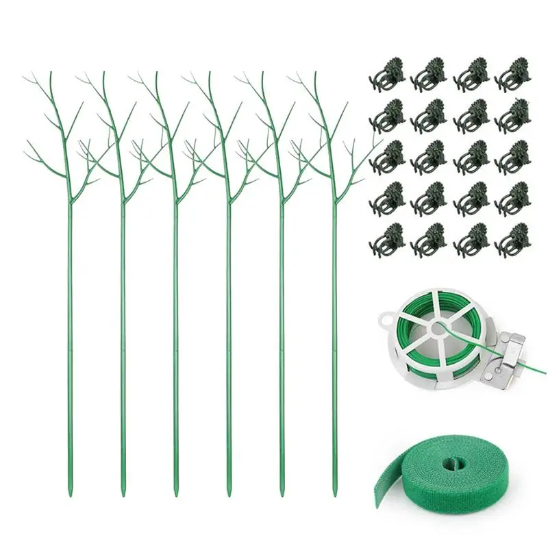 Plant Stakes And Supports Safe Rust-Proof Plant Cages & Supports Durable Plant Support Structures Detachable Stakes For Climbers