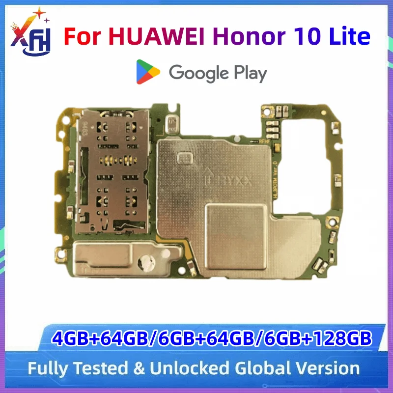 

Motherboard for HUAWEI Honor 10 Lite, 64GB, 128GB ROM, Unlocked Main Board, Global Version