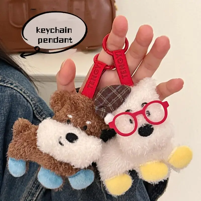 Pingente de Boneco de Pelúcia Criativo e Fofo, Charme para Chaveiro, Decoração para Mochila, Acessórios de Presente, Brinquedos de Pelúcia Kawaii