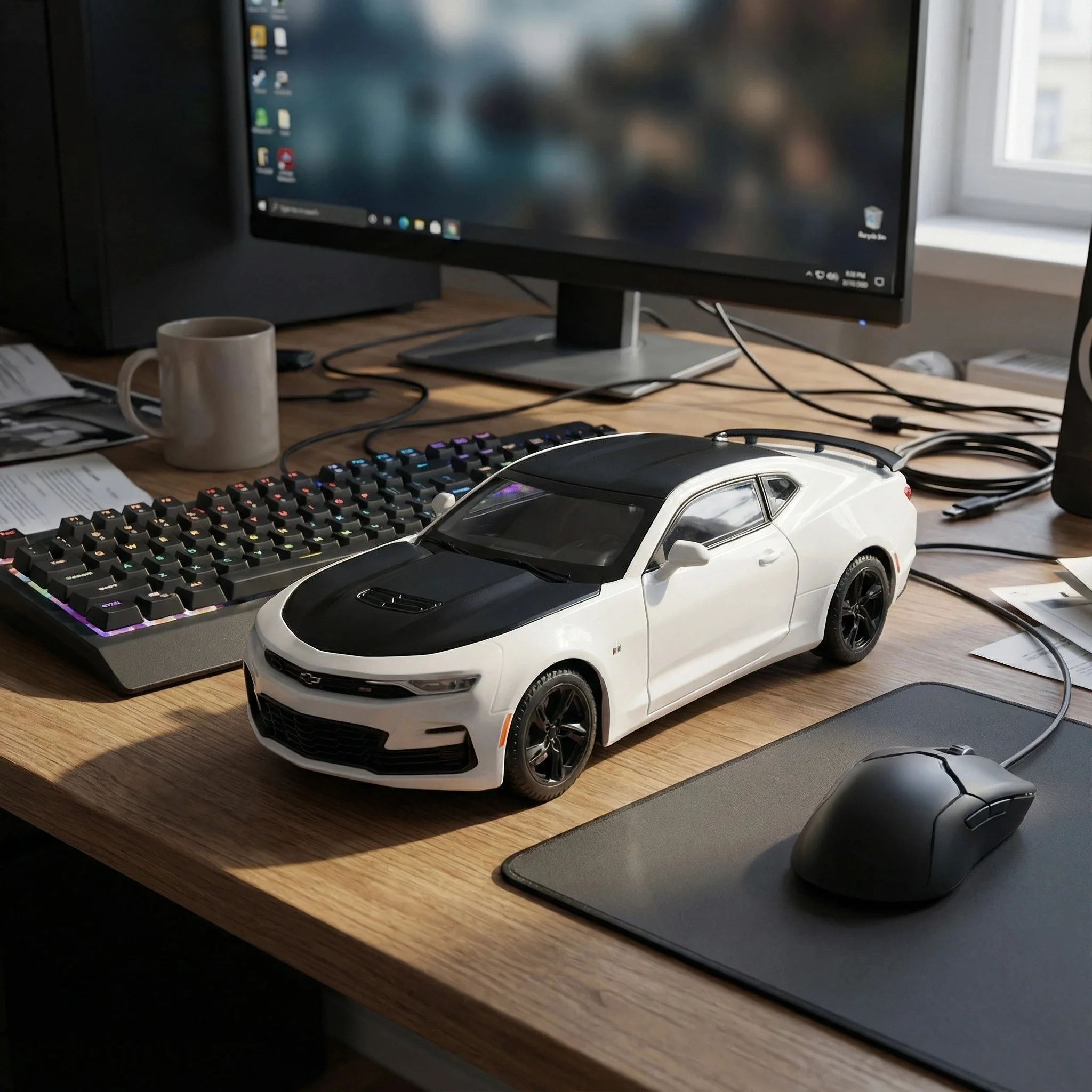 1:24 Chevrolet Camaro Legering Diecast Sportwagen Model Speelgoed Simulatie Voertuig Trek Speelgoed Voor Kinderen Geschenken