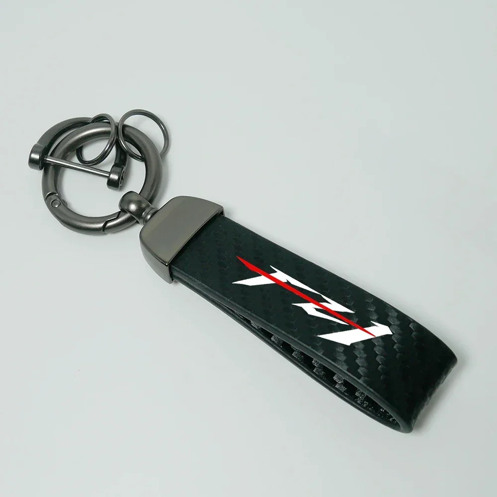 Motorcycle key chain Ring Carbon Fiber Metal Keychain Horseshoe Buckle For Yamaha FZ1 FZ1S FZ1N Fazer GT Motorcycle Keychain